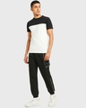 Shop Men's White & Black Color Block T-shirt-Full