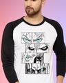 Shop Men's White & Black Devil Eyes of Titan Graphic Printed T-shirt-Full