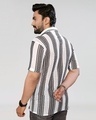 Shop Men's White & Black Embroidered Relaxed Fit Crochet Shirt-Full