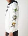 Shop Men's White & Black Graphic Printed Oversized Hoodies