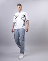 Shop Men's White & Black Mickey Graphic Printed Super Loose Fit Shirt-Full