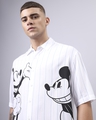 Shop Men's White & Black Mickey Graphic Printed Super Loose Fit Shirt