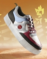 Shop Men's White & Black Naruto Color Block Low Top Sneakers-Front