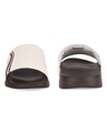 Shop Men's White & Black Printed Sliders-Design