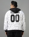 Shop Men's White & Black Snoopy All Over Printed Plus Size Oversized Hoodies-Design