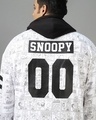 Shop Men's White & Black Snoopy All Over Printed Plus Size Oversized Hoodies