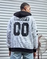 Shop Men's White & Black Snoopy Graphic Printed Oversized Hoodies-Front