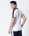 Shop Men's White-Black Sporty Sleeve Panel Polo T-Shirt-Design