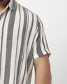 Shop Men's White & Black Striped Oversized Plus Size Shirt