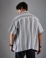 Shop Men's White & Black Striped Oversized Shirt-Design