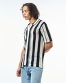 Shop Men's White & Black Striped Flatknit Shirt-Design