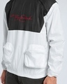 Shop Men's White & Black Tony Stark Typography Oversized Windcheater Jacket