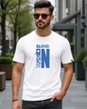 Shop Men's White Blend Typography T-shirt-Front