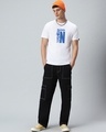 Shop Men's White Blend Typography T-shirt-Full