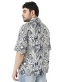 Shop Men's White & Blue All Over Abstract Printed Relaxed Fit Shirt-Design