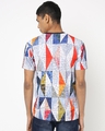 Shop Men's White & Blue All Over Marbella Printed T-shirt-Design