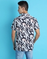 Shop Men's White & Blue All Over Printed Cotton Shirt-Design