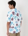 Shop Men's White & Blue All Over Printed Oversized Shirt-Design