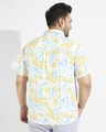 Shop Men's White & Blue All Over Printed Plus Size Shirt-Design