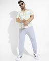 Shop Men's White & Blue All Over Printed Plus Size Shirt-Full