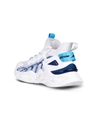 Shop Men's White & Blue Good Vibes Color Block Sneakers-Full