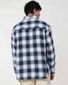 Shop Men's White & Blue Checked Oversized Shirt-Design