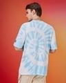 Shop Men's White & Blue Chibi Naruto Tie & Dye Oversized T-shirt-Full