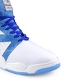 Shop Men's White & Blue Color Block Sneakers