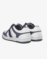 Shop Men's White & Blue Color Block Low Top Sneakers