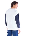 Shop Men's White & Blue Peanuts Typography Oversized Sweatshirt-Full