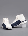 Shop Men's White & Blue Color Block Sneakers-Front