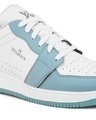 Shop Men's White & Blue Color Block Sneakers