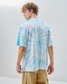 Shop Men's White & Blue Partner In Crime Tie & Dye Oversized T-shirt-Full