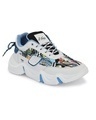 Shop Men's White & Blue Printed Sneakers-Design