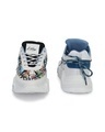 Shop Men's White & Blue Printed Sneakers