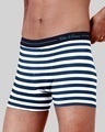 Shop Men's White & Blue Striped Boxer Briefs-Front