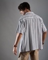 Shop Men's White & Blue Striped Oversized Shirt-Design