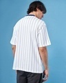 Shop Men's White & Blue Striped Oversized T-shirt-Design