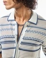 Shop Men's White & Blue Striped Flatknit Shirt