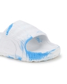 Shop Men's White & Blue Textured Sliders