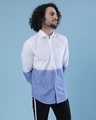 Shop Men's White & Blue Tie & Dye Regular Fit Shirt-Full