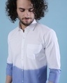 Shop Men's White & Blue Tie & Dye Regular Fit Shirt