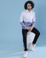 Shop Men's White & Blue Tie & Dye Regular Fit Shirt