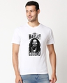 Shop Men's White Bob Marley Cotton T-shirt-Front