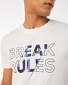 Shop Men's White Break Rules Typography T-shirt