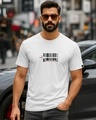 Shop Men's White Break Through Graphic Printed T-shirt-Front