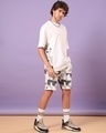 Shop Men's Off White Camouflage Printed Oversized T-shirt