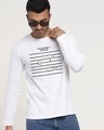 Shop Men's White Can't Control Graphic Printed T-shirt-Front