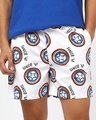 Shop Men's White Captain America All Over Printed Boxers-Front