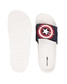 Shop Men's White Captain America Printed Slider-Design